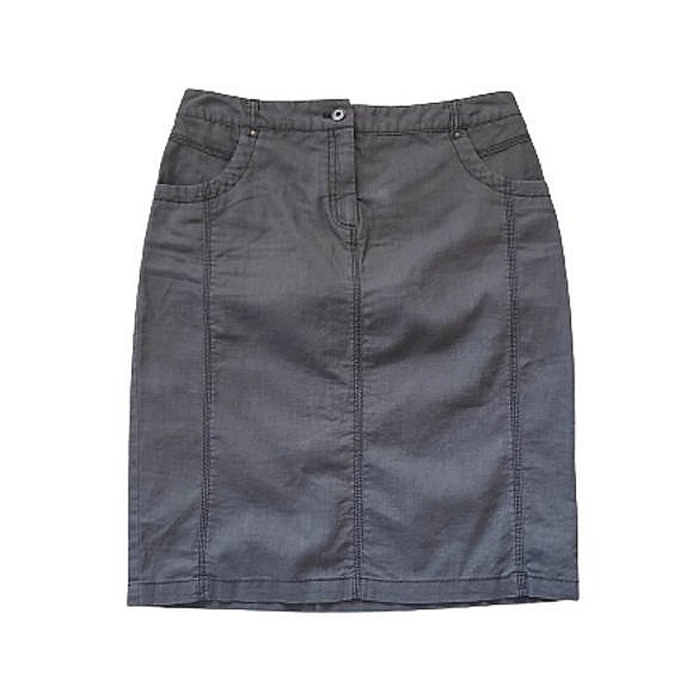 Dalia gray linen blend skirt